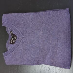 Black Brown 1826 Wool 100% Merino Wool italian Sweater size large purple